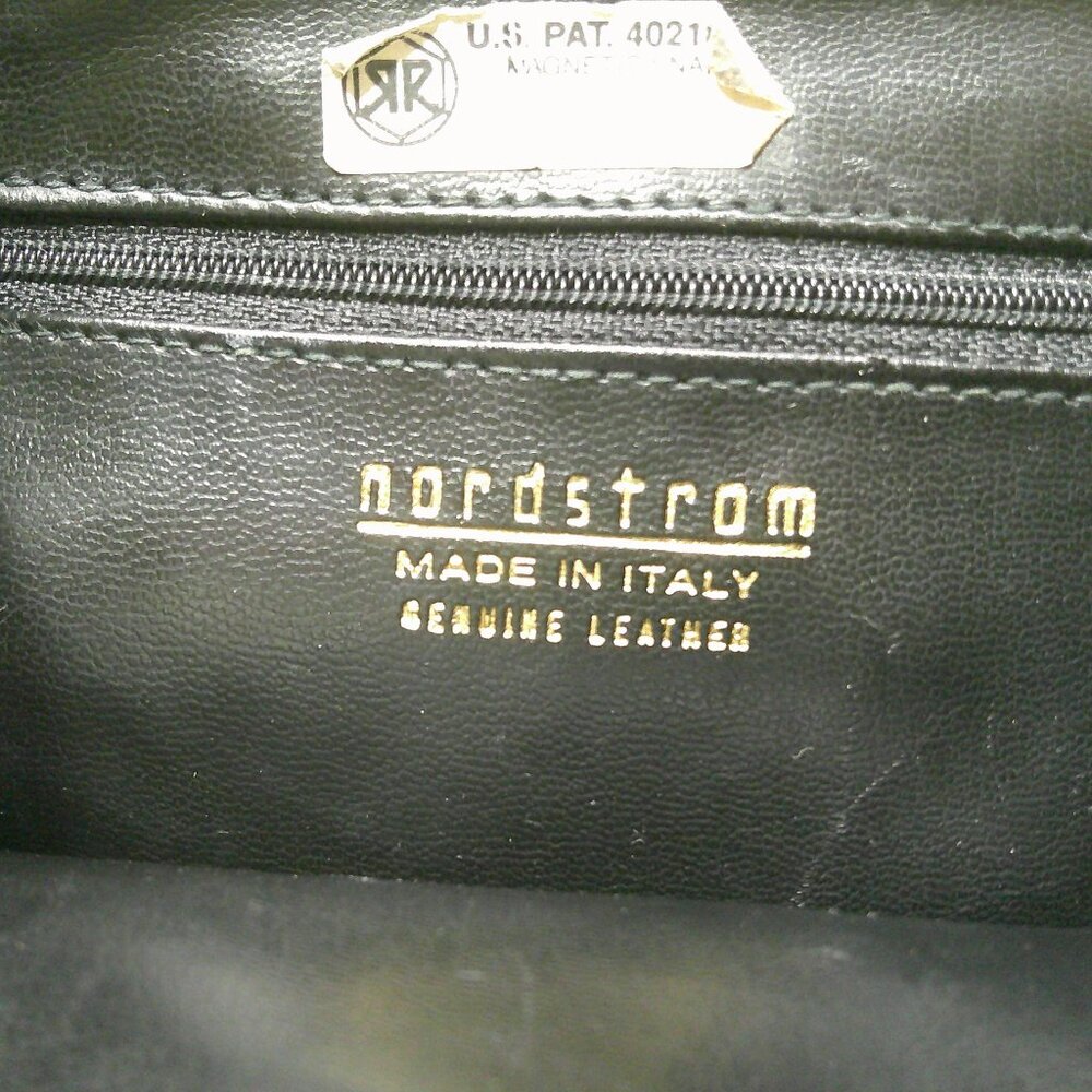 Vintage Nordstrom Made in Italy Green Leather hexagonal Bag Purse Pocketbook - Picture 11 of 14